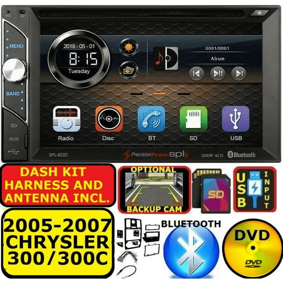 05 06 07 CHRYSLER 300 BLUETOOTH TOUCHSCREEN CD DVD USB AUX CAR RADIO STEREO PKG