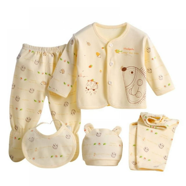 SYNPOS 5PCS Newborn Girl Boy Clothes 03 Months Baby Outfits Pants