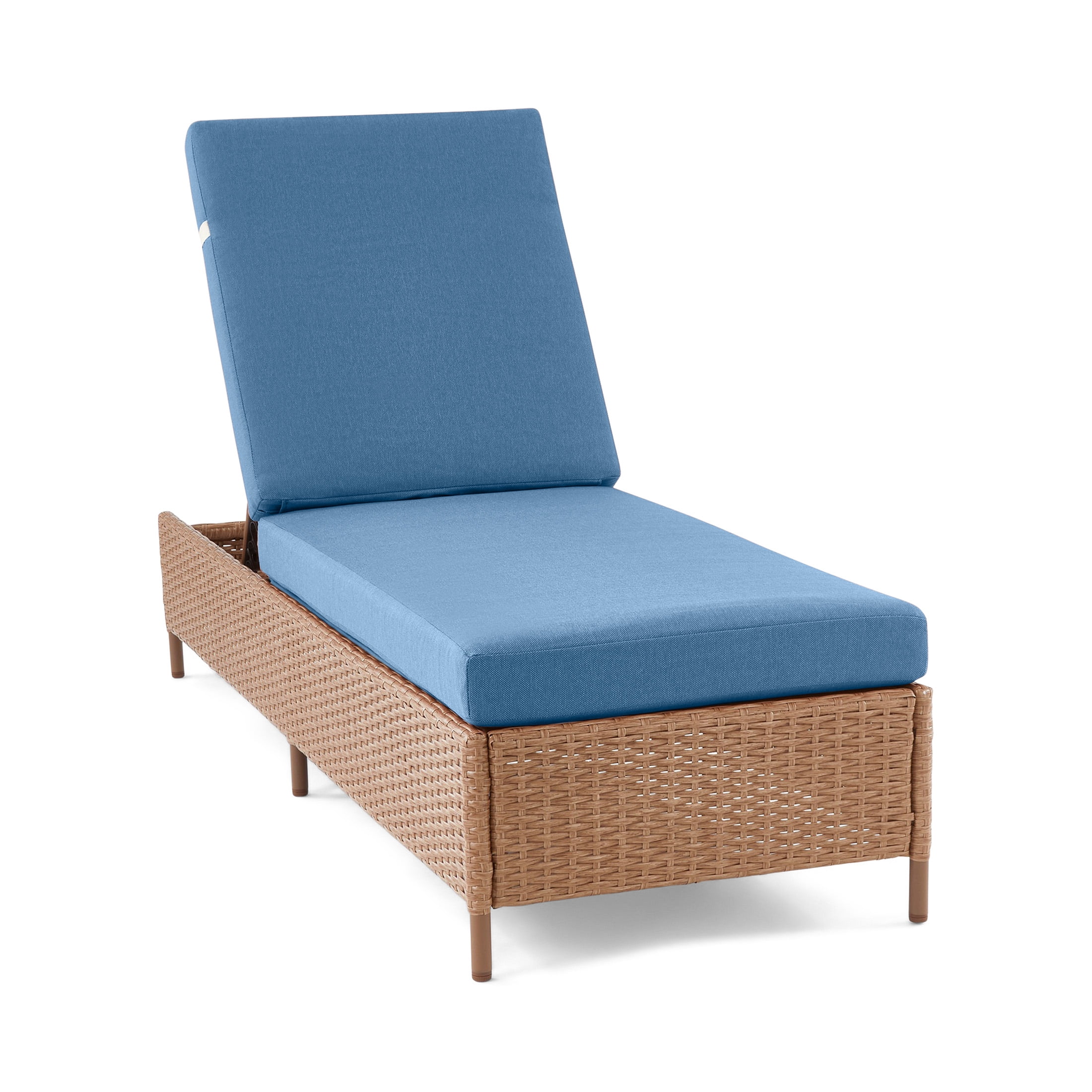 Mainstays Chelsea Outdoor Patio Steel Chaise Lounge,Blue
