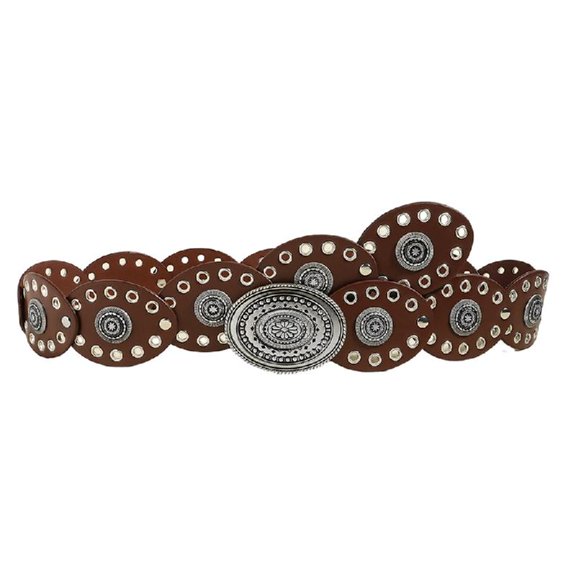 Yokua Female Waist Belt Teens Girl Oval Buckle Belt for Jeans Dress Women Accessory