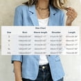 thumbnail image 4 of yoeyez Plus Size Buttons Down Shirts for Women Blazer dressy Casual Summer Linen Long Sleeve Lightweight Suit Jackets Business Work Outwear Blue,M, 4 of 9