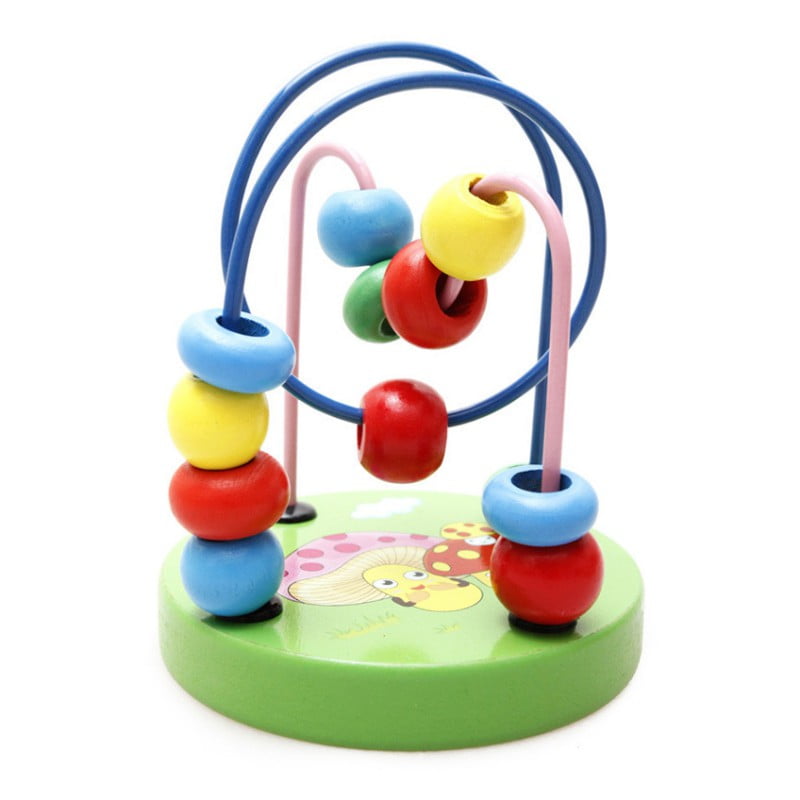 Bead Maze Toy for Toddlers Wooden Colorful Roller Coaster Educational