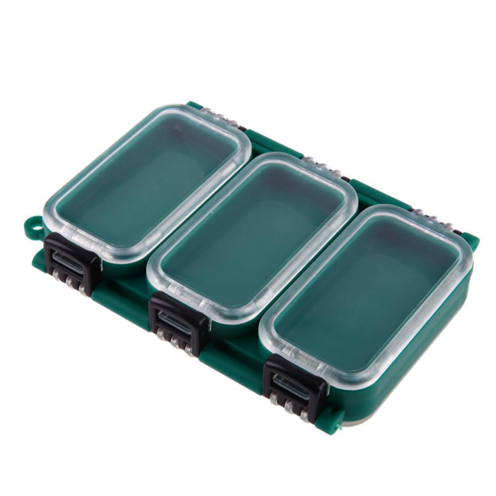 6 Compartment Waterproof Double Sided Fishing Storage Case Lure Box 
