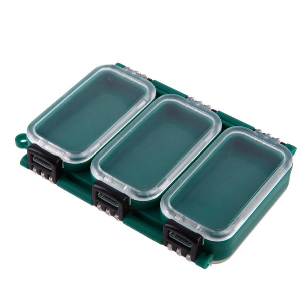 Wdftyju Caja de almacenamiento de pesca de doble cara impermeable de 6 compartimentos Caja de señuelos Wdftyju 1df4ur5wx2fb7gp5