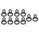 thumbnail image 1 of Ganchos de anclaje tipo O, anillos de flejado de acero inoxidable negro para remolque, bicicleta y camión, 10 Uds., 1 of 10