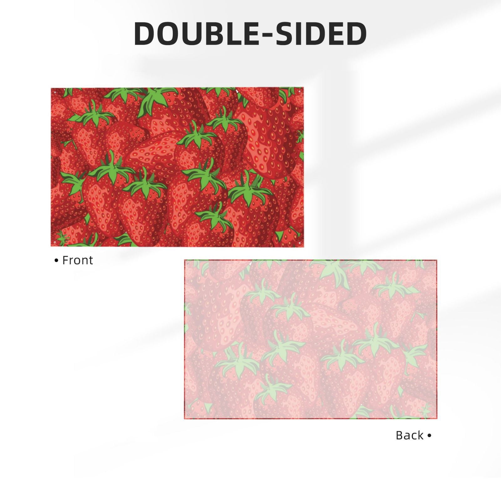 Strawberries Cute Strawberry Four Hole Decorated Banner Flag for Garden Yard Home Decoration Indoor Outdoor 4x6 Ft