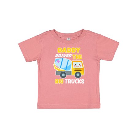 

Inktastic Daddy Drives The Big Trucks with Cement Truck Gift Baby Boy or Baby Girl T-Shirt