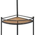thumbnail image 2 of Linon Corner Metal and Wood Coat Rack, 12 Hooks, 2 Shelves, 2 of 4
