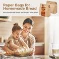 thumbnail image 3 of 100 bolsas de pan de papel Kraft, bolsa de pan para pan casero, bolsa de papel de masa fermentada con ventana, 3 of 7