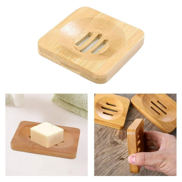 Soporte Jabón de Madera , Manualidades pa El , Soporte Madera Natural, pa de Esponja de Jabón Cuadrado Macarena soporte de bambú para plato de jabón