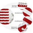 thumbnail image 6 of Red Stripes Waterproof Fabric Shower Curtain, Simple Red White Texture Waterproof Fabric Shower Curtain for Bathroom Curtains Bathtubs Hotel Washable Shower Curtains with 12 Hooks Extra Long 72x96, 6 of 8