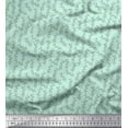 thumbnail image 1 of Soimoi Green polyester Crepe Fabric Branches Leaves Decor Fabric Printed Yard 42 Inch Wide, 1 of 3