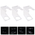 thumbnail image 1 of FENGGUIQU 3Pcs Transparent Shaving Brush Holder Bathroom Razor Organizer for Easy Space Saving, 1 of 8