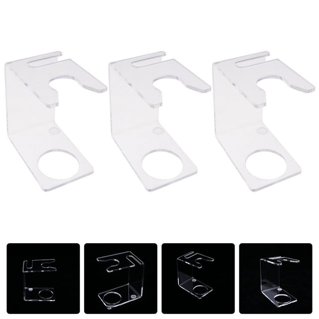 FENGGUIQU 3Pcs Transparent Shaving Brush Holder Bathroom Razor Organizer for Easy Space Saving