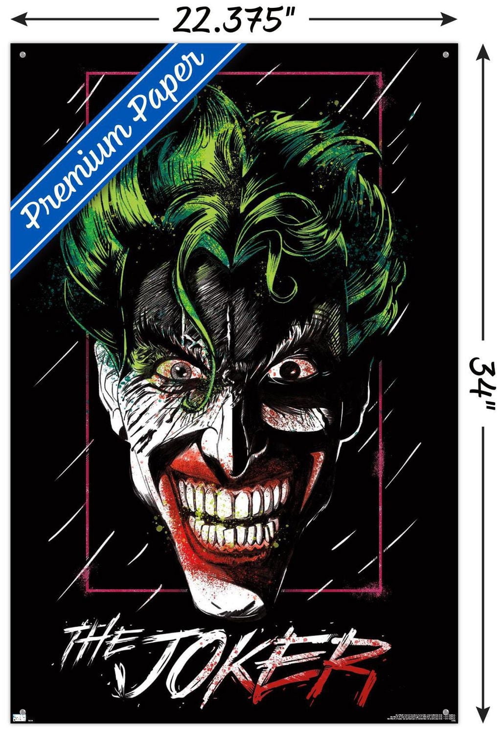 DC Comics - The Joker - Up Close Wall Poster