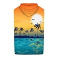 thumbnail image 4 of Hyknon Tank Tops Men Independence Day Hooded Tank Top 3D Non Positioning Sunset Tree Print Sleeveless Head Drawstring Pocket Hooded Tank Top Casual T-shirt Top Tops, 4 of 5