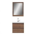 thumbnail image 3 of Alya Bath Paterno 24" Modern Wood Wall Mounted Bathroom Vanity in Rosewood Brown, 3 of 7