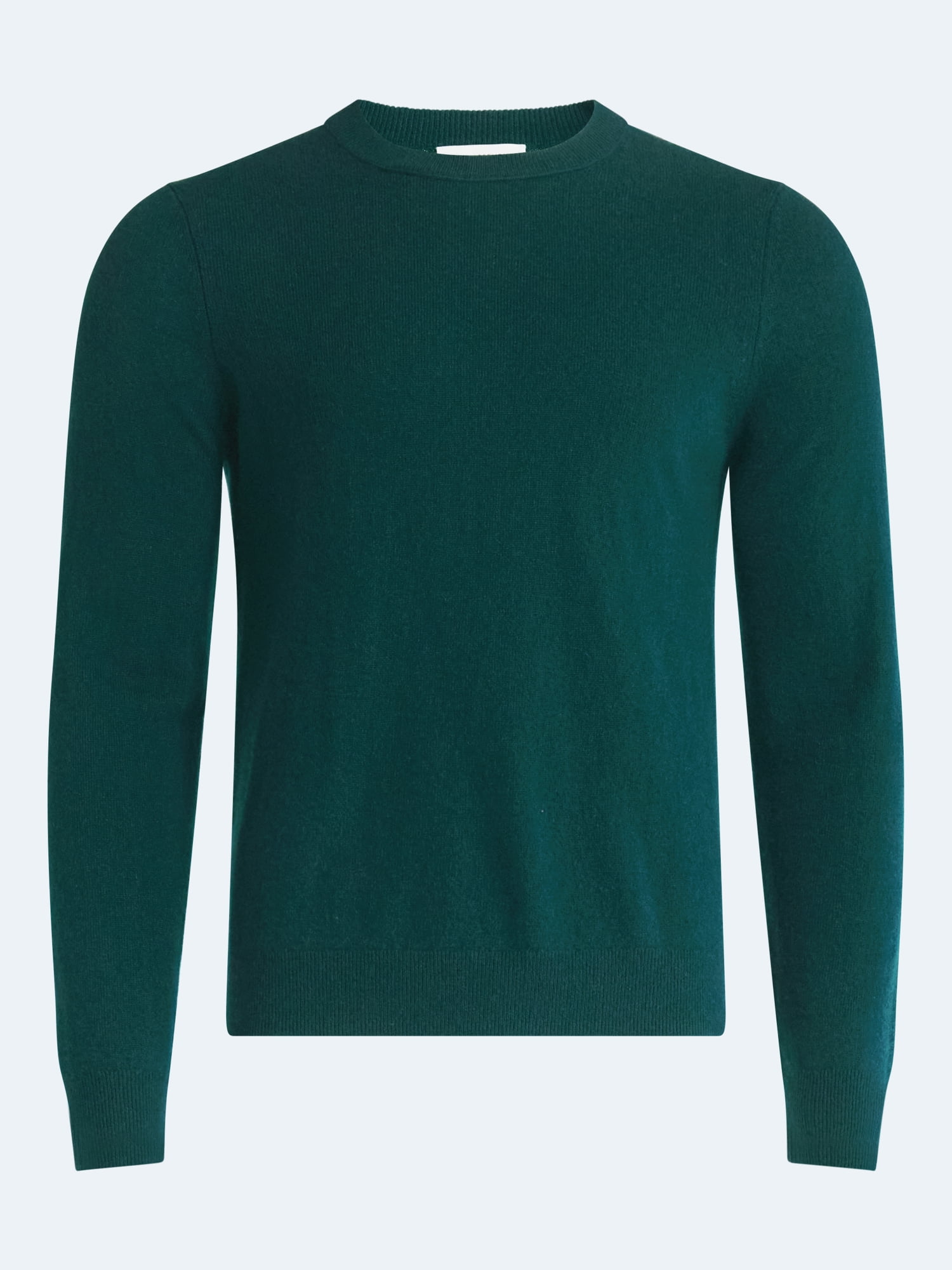 Free Assembly Men’s Cashmere Crewneck Sweater with Long Sleeves, Midweight, Sizes XS-2XL