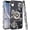 Black, variant on For iPhone XR Splendid Glitter with Diamonds All Around Edges Ring Stand - Black