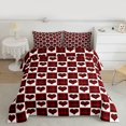 thumbnail image 2 of Feelyou Love Heart Kids Twin Comforter Sets, Black Red Buffalo Bedding Set, 2 Pieces, 2 of 8