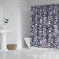 thumbnail image 3 of Floral Shower Curtain Watercolor Botanical Bathroom Decor Rustic Flower Design Fabric Bath Curtain for Tub Country Style Home Accessories with Hooks，72x84in(180*210cm), 3 of 5