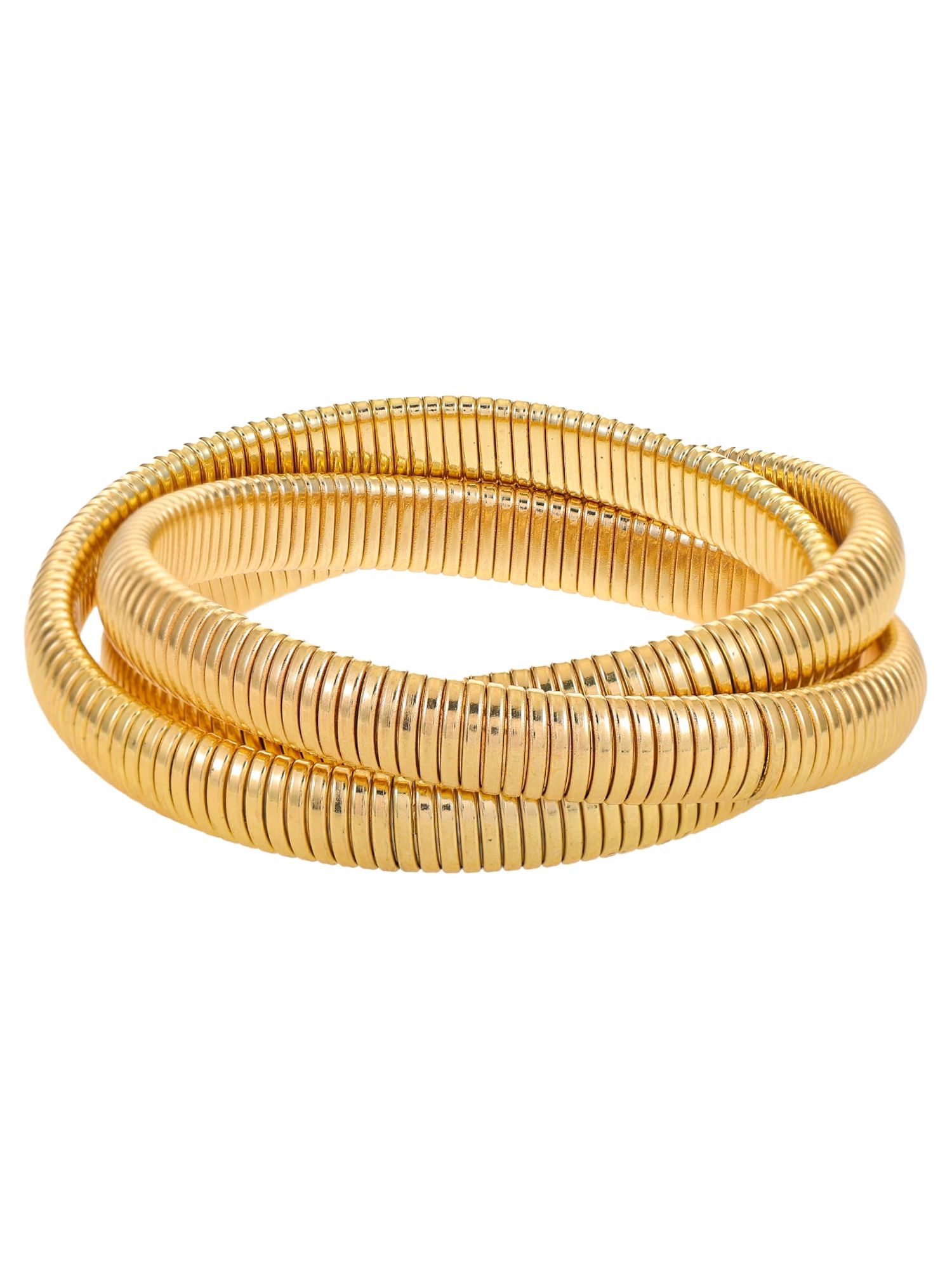 Time and Tru Women's Gold-Tone Twist Bangle Bracelet, 1 Piece - image 4 of 5