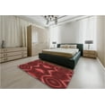 thumbnail image 4 of Ahgly Company Indoor Round Patterned Crimson Red Area Rugs, 7' Round, 4 of 6