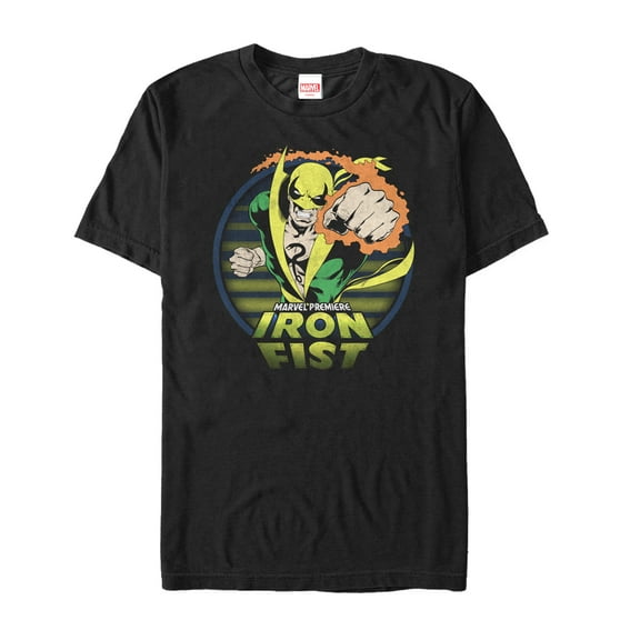 Men's Marvel Iron Fist Premiere  Graphic Tee Black 2X Large