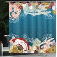 thumbnail image 4 of Ambesonne Japanese Shower Curtain, Modern Flowers, 69"Wx70"L, Multicolor, 4 of 5