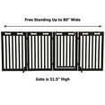 Arf Pets 31.5"H Free Standing Wood Dog Gate, Walk Through Door