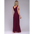 thumbnail image 2 of Women's V Neck Bridesmaid Dresses, V Neck Satin Bridesmaid Dresses, Sleeveless Side Slit Floor Length Dress, 2 of 3