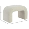 thumbnail image 3 of Pemberly Row Modern / Contemporary Cream Boucle Fabric Bench, 3 of 31