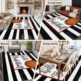 thumbnail image 6 of Hello Basketball Washable Living Room Rugs 5'x7', Watercolor Black White Strips Sport Low Pile Throw Large Area Rugs Non-Slip Sturdy Edge Binding Carpet for Dining Room Bedside Kitchen, 6 of 9