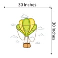 thumbnail image 4 of Home Wall Decal - 0 - Cute Hot Air Balloon Design Colourful Cute Hot Air Balloon Among Clouds - Proudly Hand Made Decal - Size: 30 In(W) x 30 In(H), 4 of 5