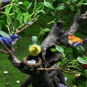 Mini Cute Bird Statue Landscape Ornament, Christmas Garden Decoration Bird/ Bird Nest Sculpture, Desktop Decoration Resin Table Top Car Ornamental Statue