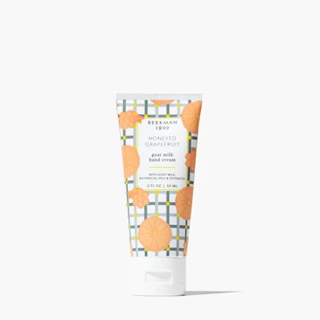 Beekman 1802 Honeyed Grapefruit Goat Milk Hand Cream, Deep Moisturizing Hand Lotion, 2 oz