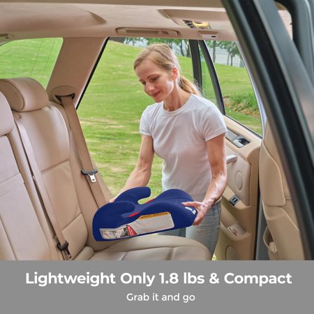 Diono Solana Lite Backless Booster Car Seat 2 Pack for Kids, Lightweight Travel Booster Seat, Machine Washable Covers, Fits Children 40-100 lbs, Blue Surge