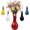 Red, variant on Long Neck Colorful Dot Chicken Vases for Flowers,Chicken Flower Vases,Colorful Resin Rooster Planter Pot, Big Eye Hand-Painted Dot Floral Decor for Farmhouse, Home and Garden (White)