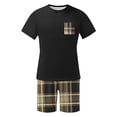 thumbnail image 6 of Bzhegqhd Men's Round Neck Printing Sports Slim Elastic Waistband Short Sleeve Round-Neck Blouses Shirts Sets, 6 of 6