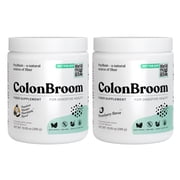 ColonBroom Psyllium Husk Powder, Cleanse for Gut Health, Strawberry & Passion Mango (2 Pack)