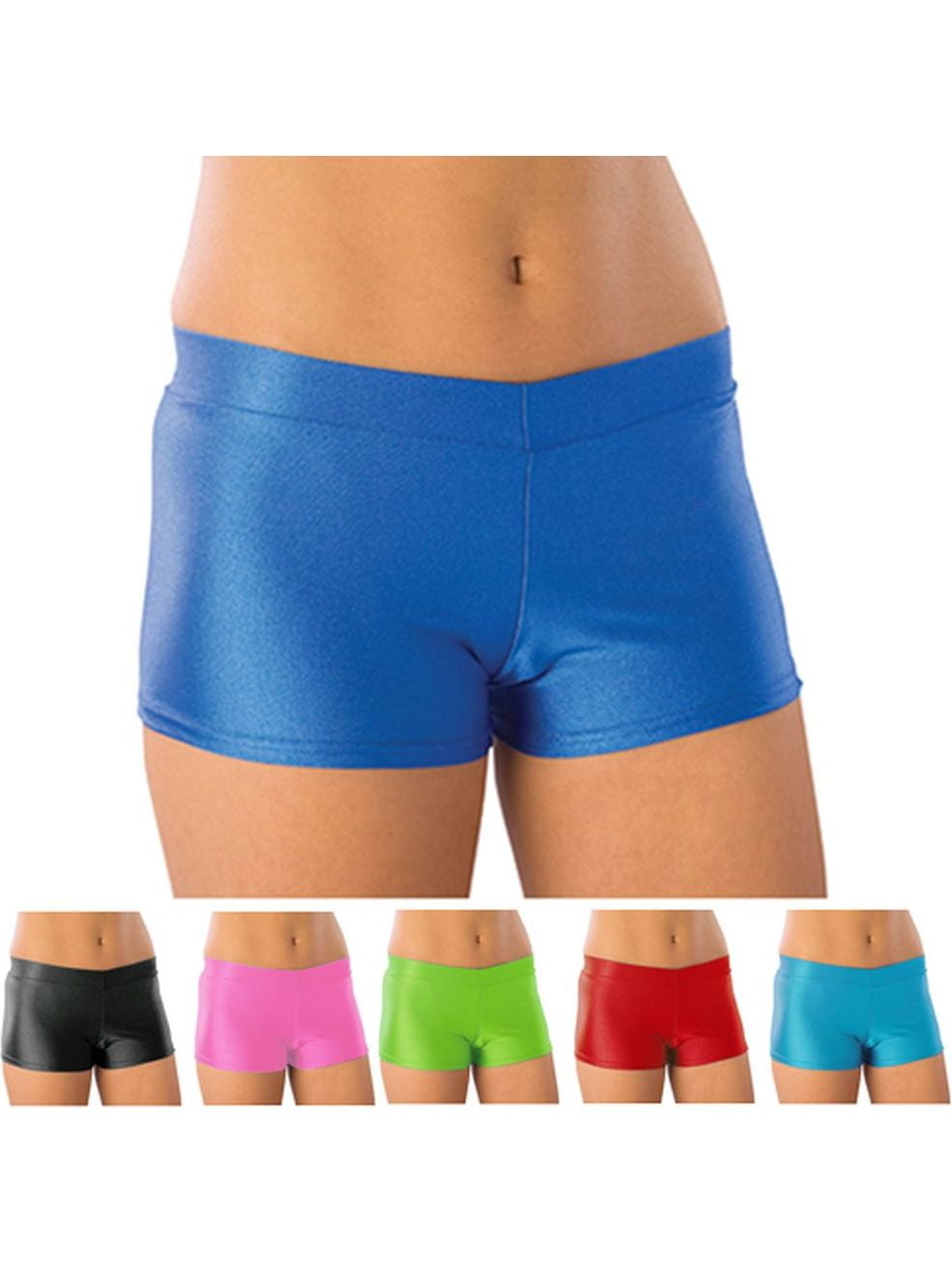 Pizzazz Multi Color Dance Nylon Spandex Adult Short S-2XL - Walmart.com