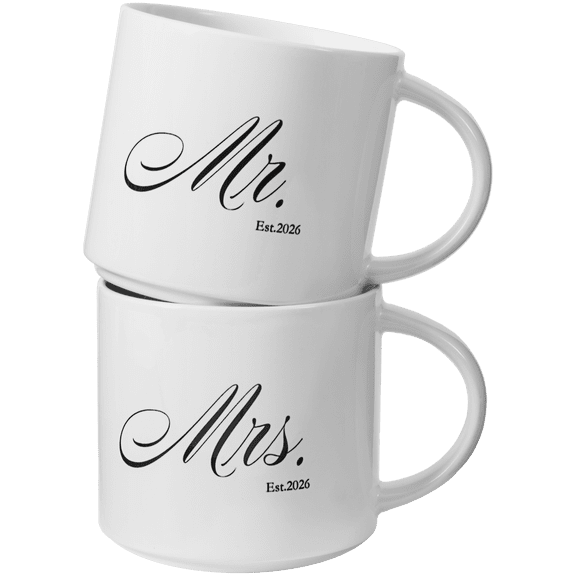 Set of 2, 14 oz Stackable Mugs