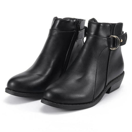 

CBGELRT Shoes for Women Fashion Suede Ankle Boots Low Heel Round Toe Non-Slip Short Booties Solid Color Leather Bucket Side Zipper Sandals Women s Casual Shoes Black Asian Size 40