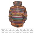 thumbnail image 4 of POBUDS Hoodie, Regular Fit Sporty Pullover Hooded Sweatshirt for Men Women Mexican BOHO Strips XL, 4 of 6