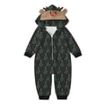 thumbnail image 6 of Family Matching Christmas Onesie Pajama, Hooded Full Zip Long Sleeve Jumpsuit, Allover Colorful Christmas Tree Print, Pajama for Women Men, 6 of 7