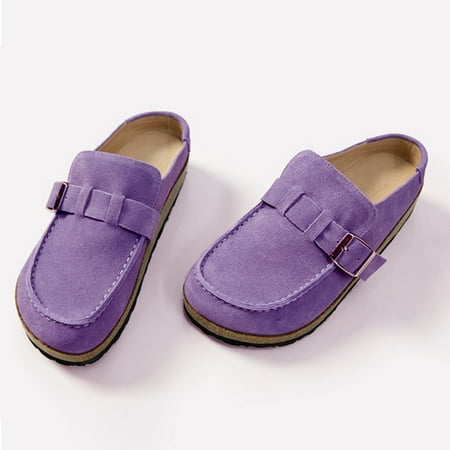 

Women s British Fashion Half Drag Shoes Women s Suede Half Slippers