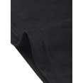 thumbnail image 5 of Vestido tubo Allegra K de mujer sin mangas con botones decorativos con abertura lateral de gamuza Negro XS, 5 of 5