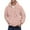 Pink, variant on Mens Fuzzy Sherpa Hoodie Pullover Sweatshirts Loose Cozy Hooded Sweatshirts Khaki XXXXL