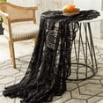 thumbnail image 4 of Namzi Black Lace Tablecloth Embroidered Elegant Floral Patterns Table Cloth Round Overlay Table Cover for Wedding Party Holiday Long Dinner Home Decor(Round-60, Black), 4 of 5