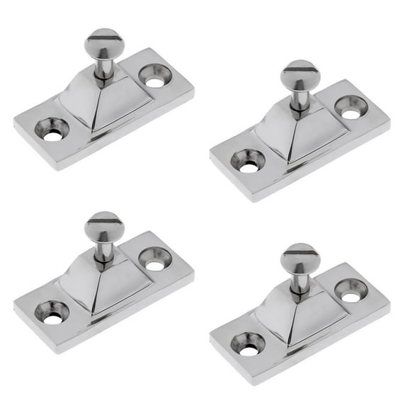 4 Pieces Heavy Duty Marine Grade 316 Stainless Steel Bimini Boat Top Side Mount Deck Hinge Canopy Fitting Mount Hardware 2" X 7/8" (50x22 Mm)